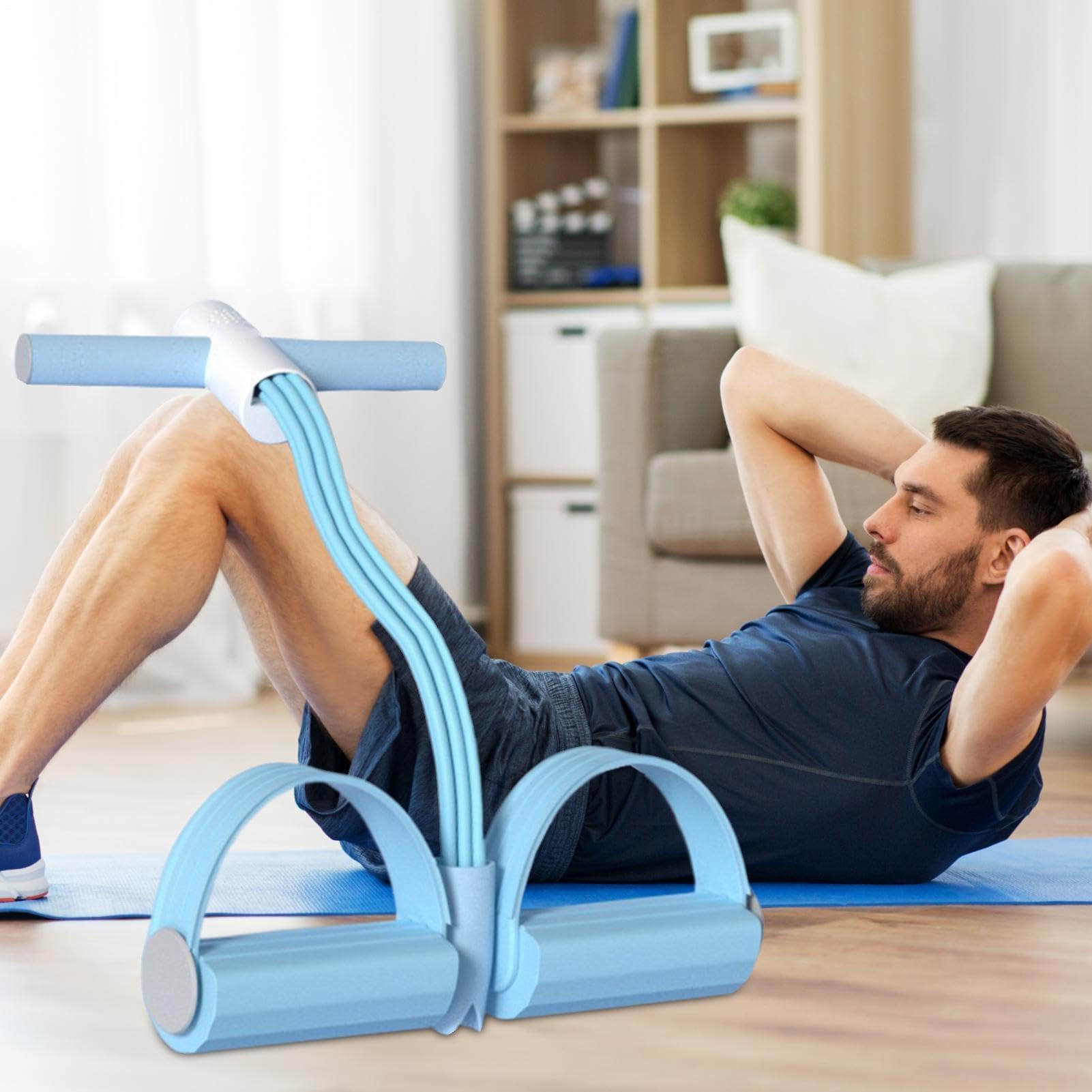 Widerstandsbänder für Workout, rutschfestes Spannseil für Stretching, Heim-Fitness, Pilates, Yoga, Reiseübung, HD-Material, vielseitiges Trainingsgerät