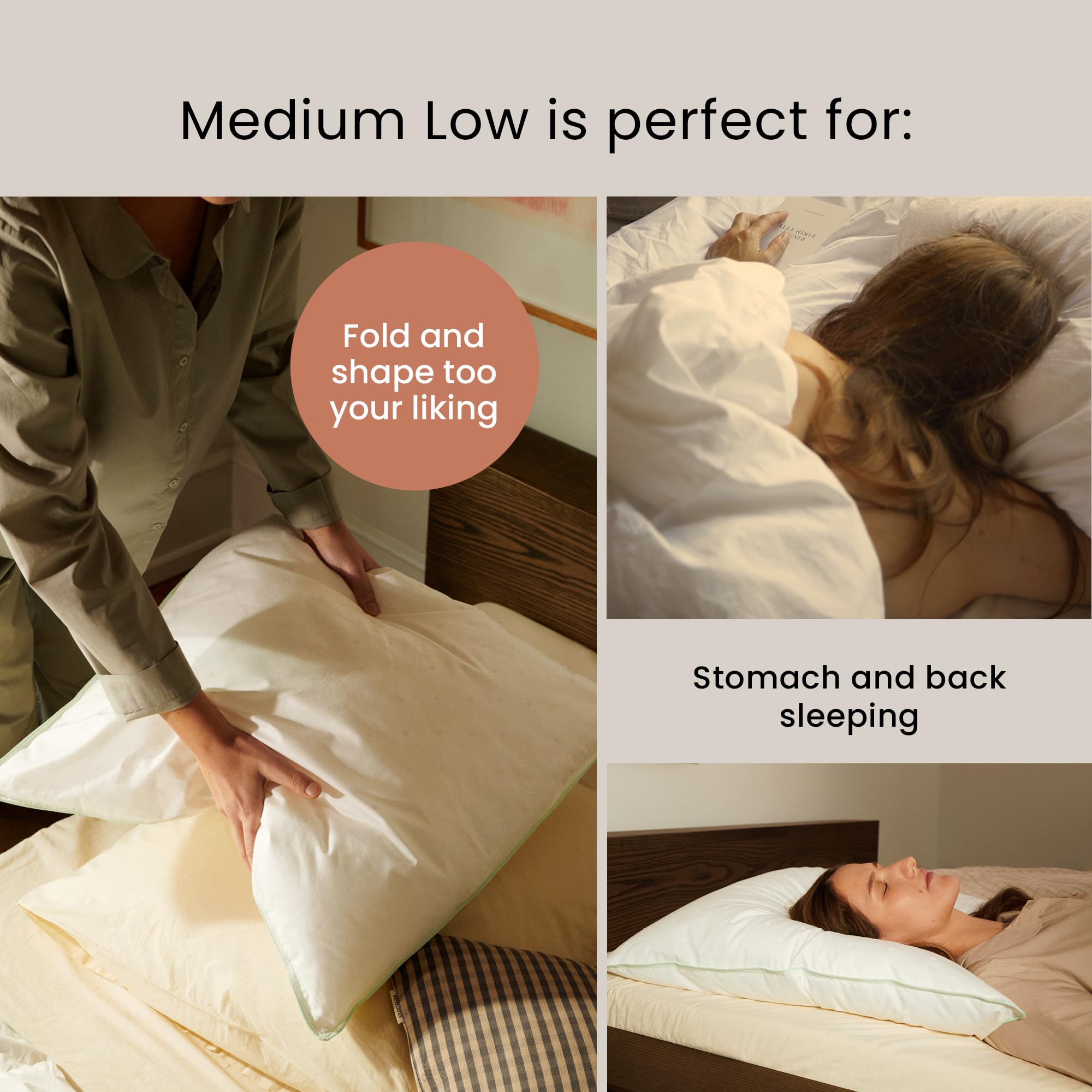 NORDIC SLEEP PILLOW MEDIUM HIGH 43x63cm① Amazon.com: FOSSFLAKES Nordic Sleep, Bed Pillow Hypoallergenic