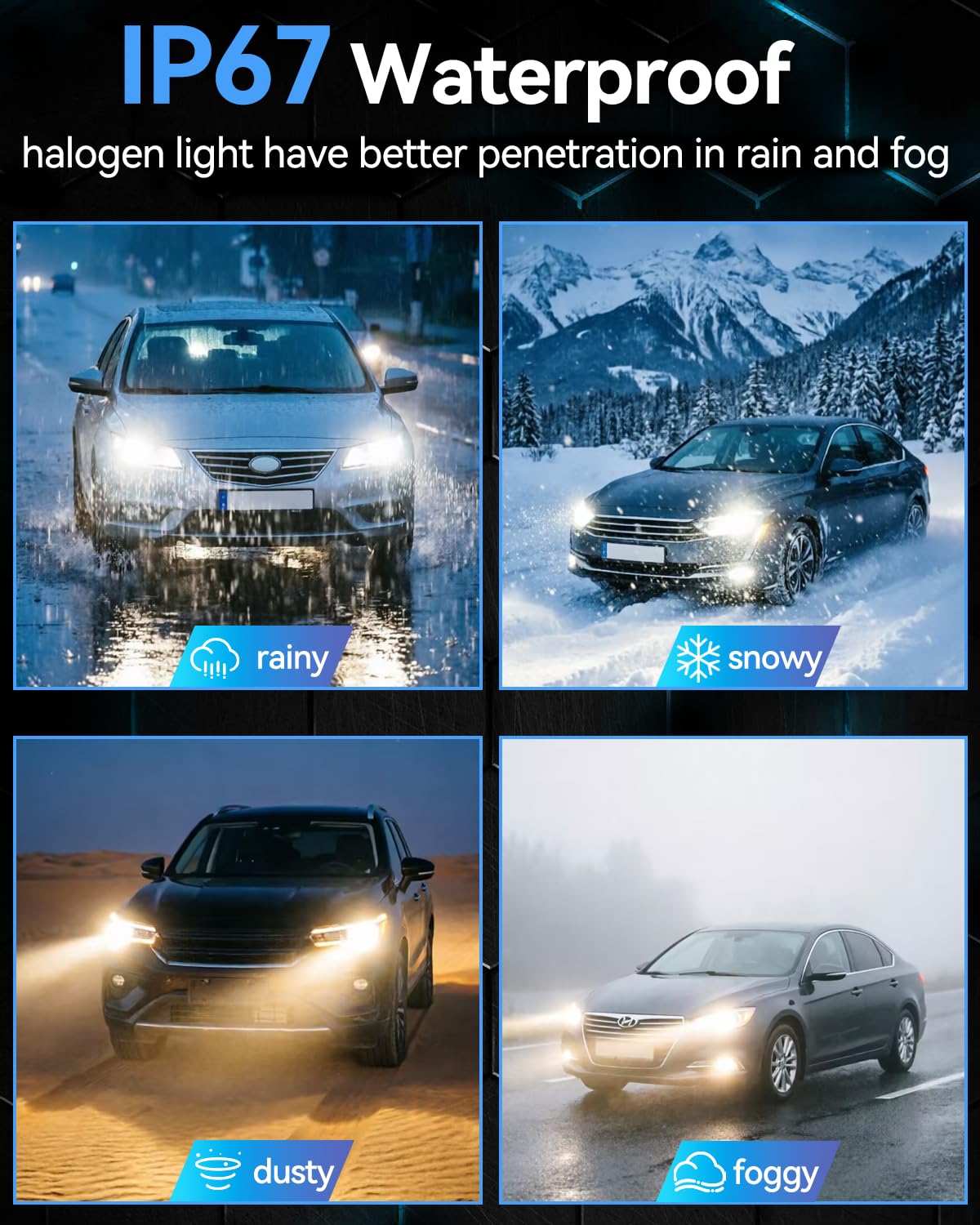 NEWBROWN H1 Headlight Bulb H1 Halogen Headlight Bulb 5000K Super White Light Long Life Replacement P14.5S 12V55W H1 2 Pack product thumbnail 10