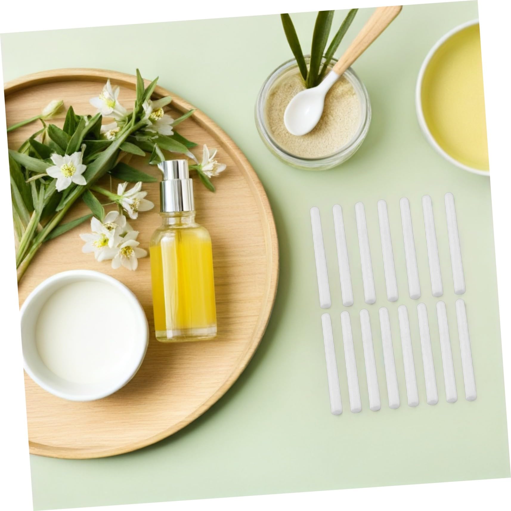 Duftstäbchen 15 Stück Baumwollstäbchen für Ätherische Öle Aromatherapie Diffusorstäbchen Geeignet für Aromadiffusoren und Raumduft