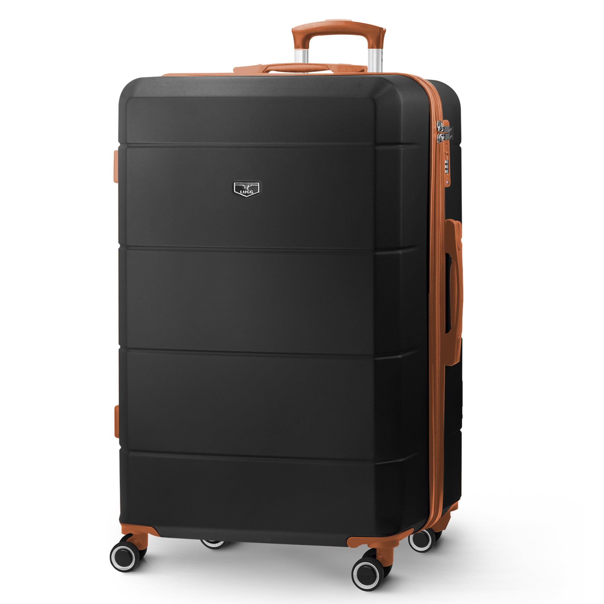 LUGG 28 Inch Jetset Suitcase Hard Shell Case 4 Wheel Travel bag Lightweight ABS Material with TSA Lock Approved for Travel with easyJet, British Airways, RyanAir, Virgin Atlantic, Emirates(75x49x29cm) — view 42