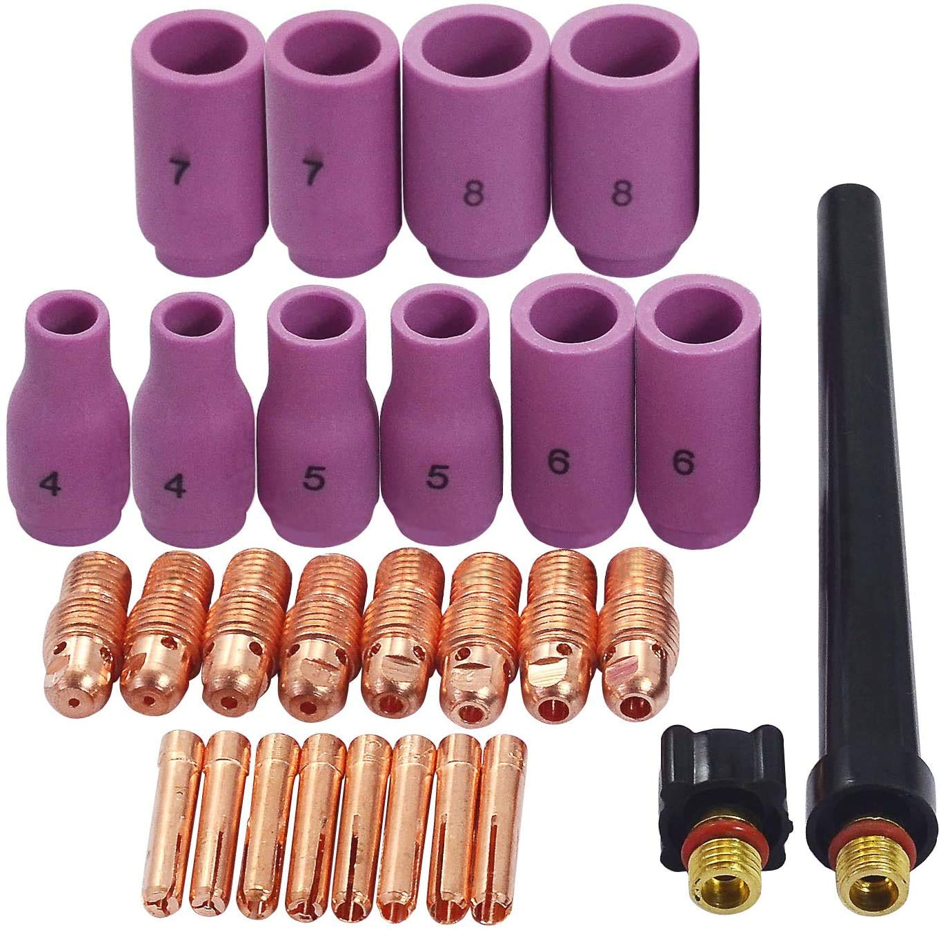 Cappucci Posteriori TIG Lunghi RIVERWELD 41V24 - 5 Pezzi Per Torce Saldatura WP-9, WP-20, WP-25 - Foto 5