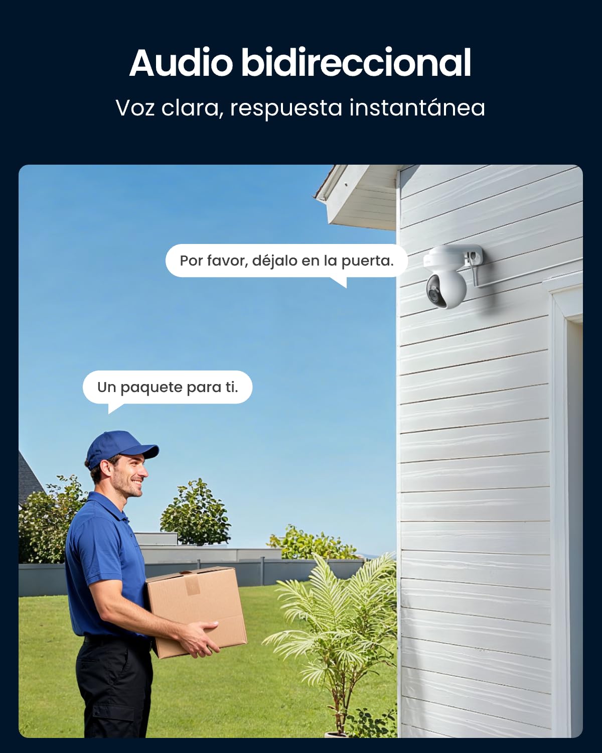 Reolink 4K Camara Vigilancia WiFi Exterior con Pan&Tilt, Seguimiento automático, Wi-Fi 6, Camara Vigilancia Domicilio WiFi con detección Inteligente, focos, Audio bidireccional, E1 Outdoor S