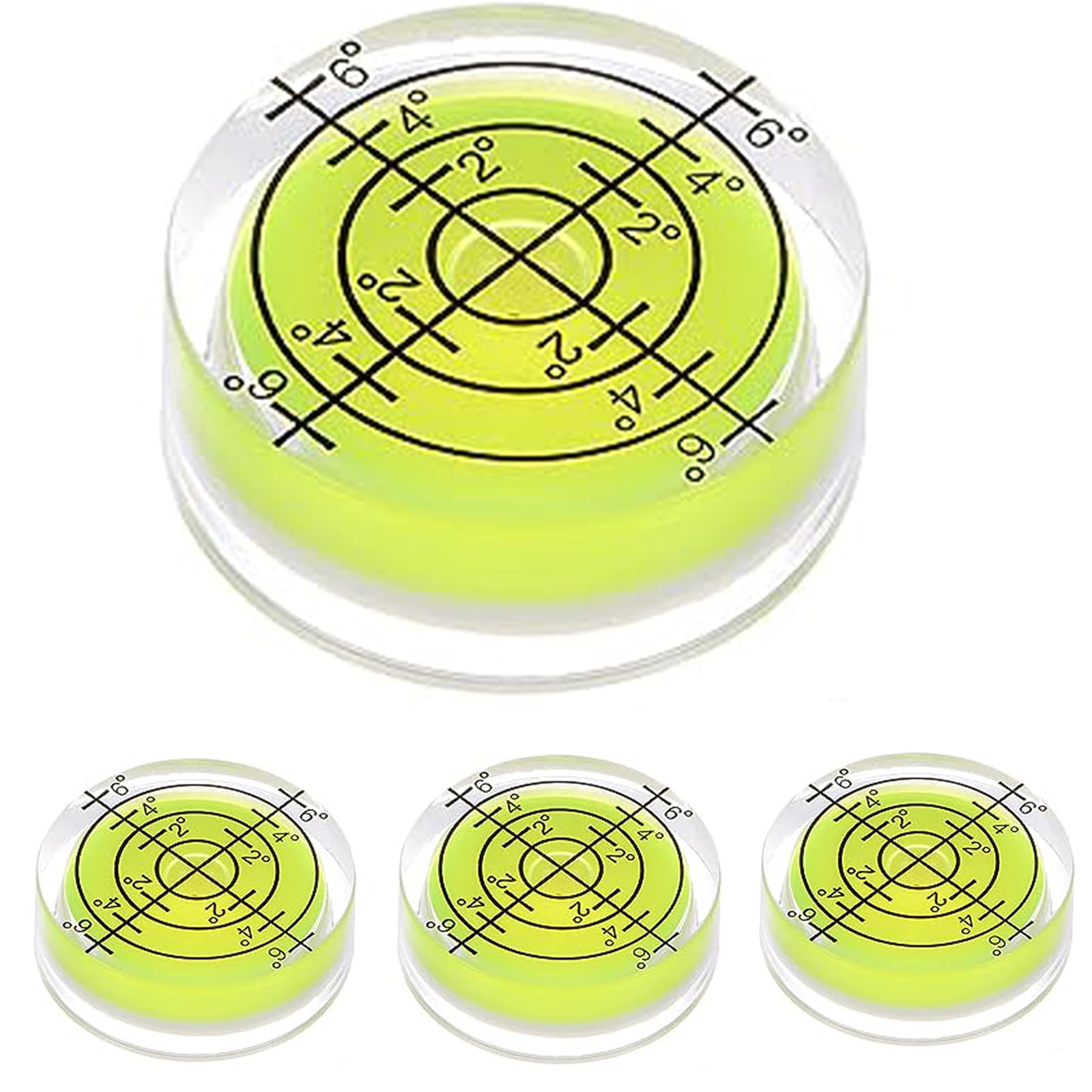 Ntek Green Round Bubble Level | Circular Bullseye Spirit Levels |Mini Bullseye Bubble Level | Round Easy Operation For Measurement Instrument | Degree Marked For Leveling Telescope