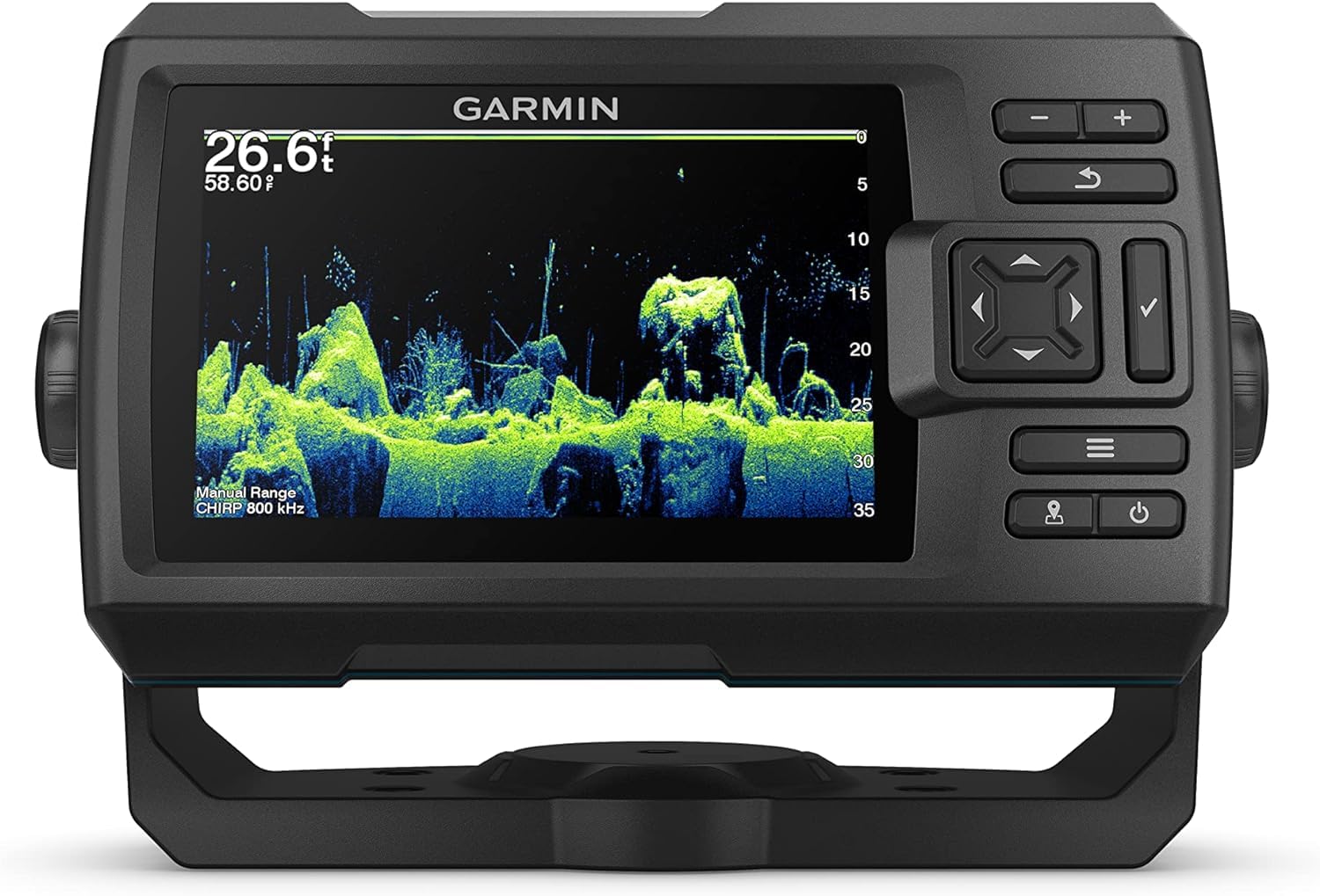 Garmin Striker Vivid 5cv, Easy-to-Use 5-inch Color Fishfinder and Sonar Transducer, Vivid Scanning Sonar Color Palettes (010-02551-00) (Renewed)