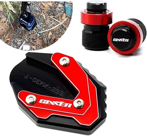 Miniatura 2 de YESKIT Aluminio CNC para Suzuki GIXXER 250 SF GIXXER 150 125 SF250 Motocicletas Kickstand lateral Ampliar almohadilla de extensión y tapas de aire