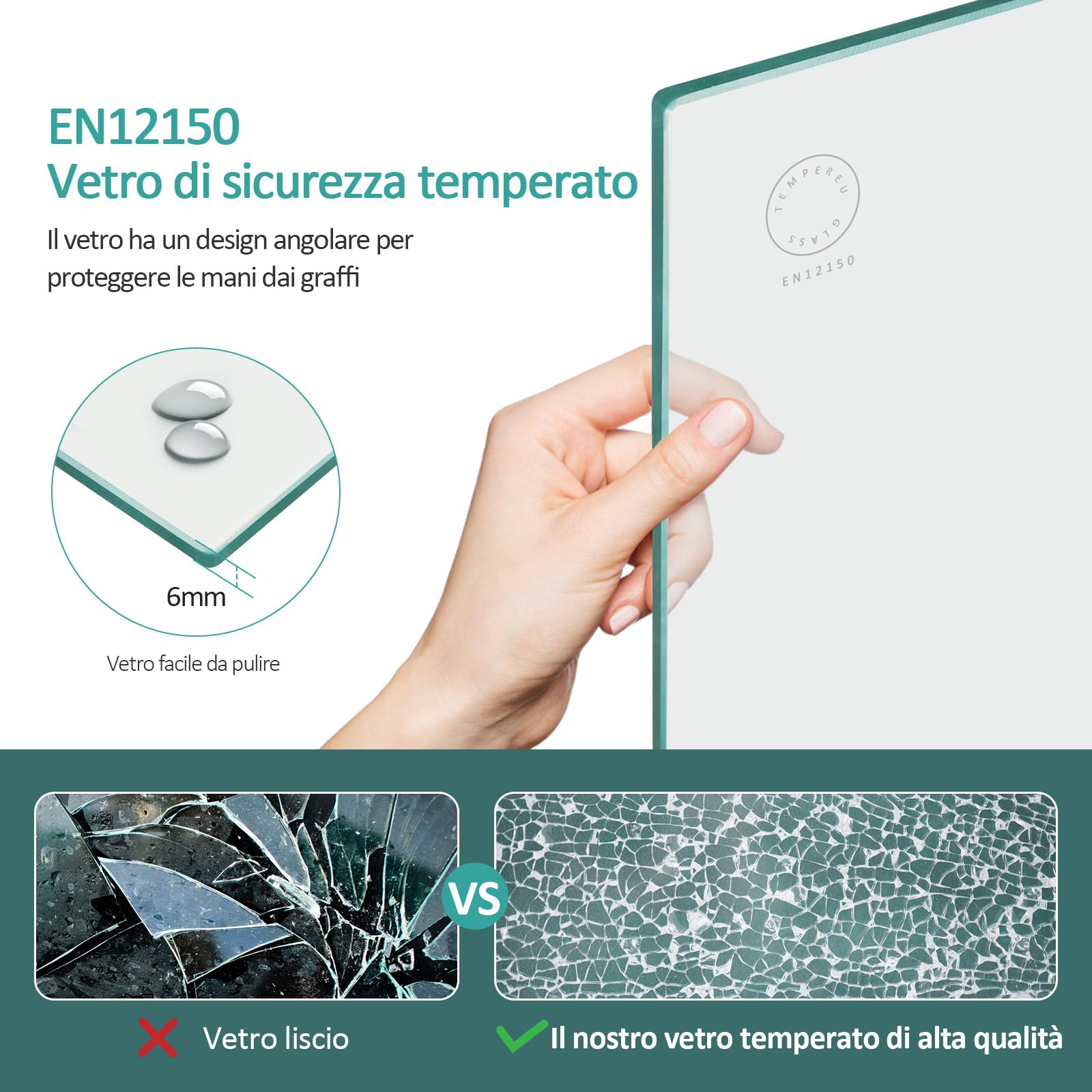 EMKE Parete vasca da bagno pieghevole 130 x 140 cm, 3 pannelli girevoli, vetro vasca da bagno in vetro di sicurezza da 6 mm, oscillazione di 180°, Telaio cromato stile industriale, nano-rivestito
