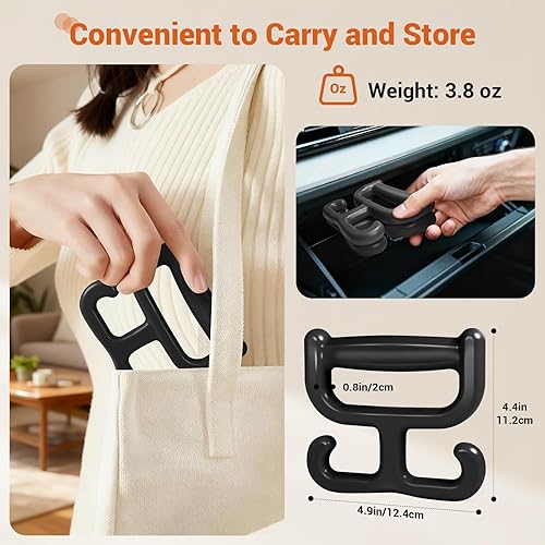 Miniatura 4 de NFETLLD Paquete de 2 bolsas de comestibles con asa para bolsas de plástico, cada una tiene capacidad para 100 libras, duradera, multiusos,