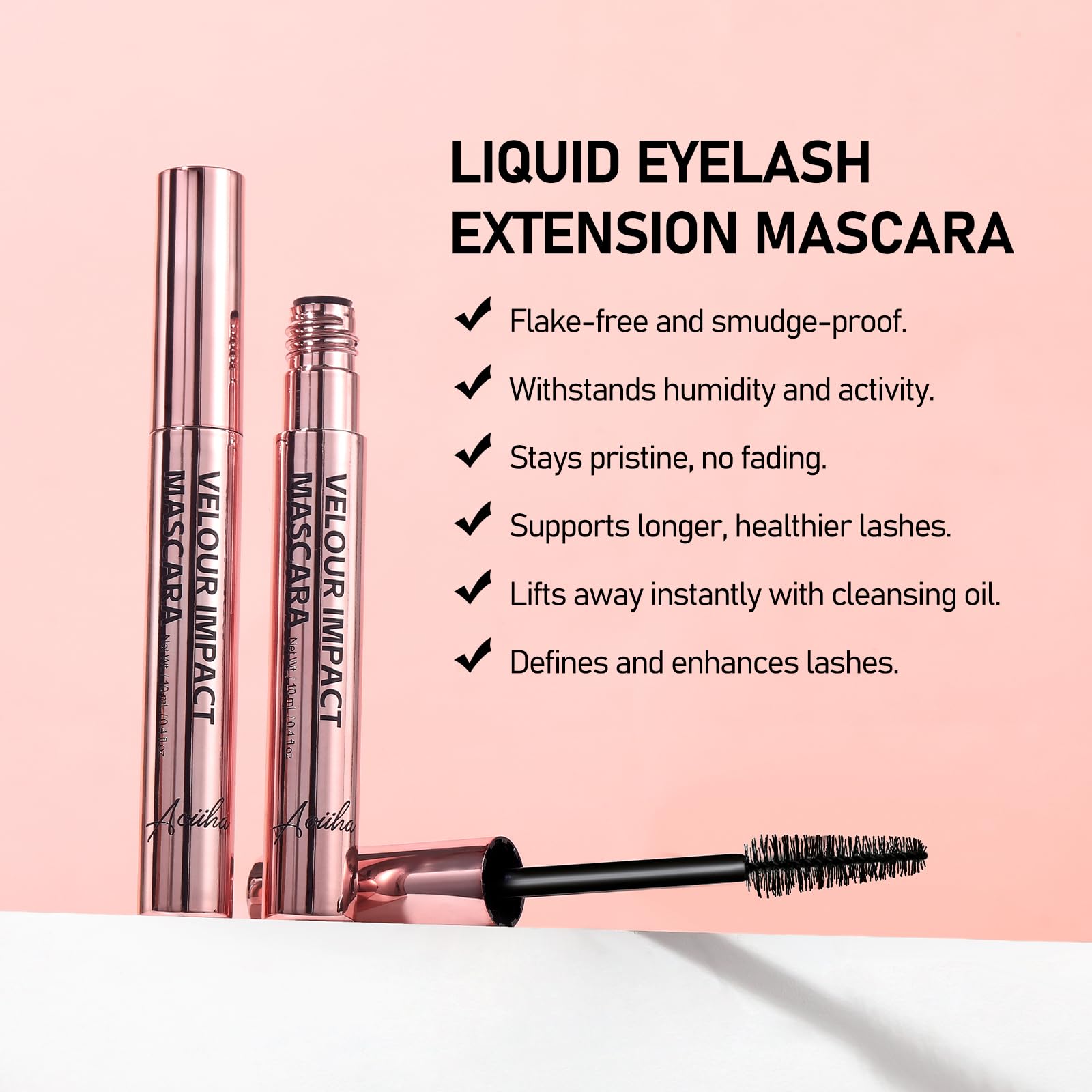 Mascara Liquid Lash Extensions, Lengthening & Volumizing Liquid Lash Extensions, Tubing Formula for Volume & Lift - Smudge, Flake & Fade Proof - Nourishing Formula Safe for Sensitive Eyes — view 6