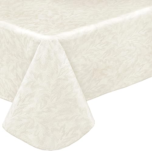 Miniatura 3 de Newbridge Mantel de vinilo con parte trasera de franela de vinilo de color liso con hojas de napa, calidad de hotel para patio interiorexterior,