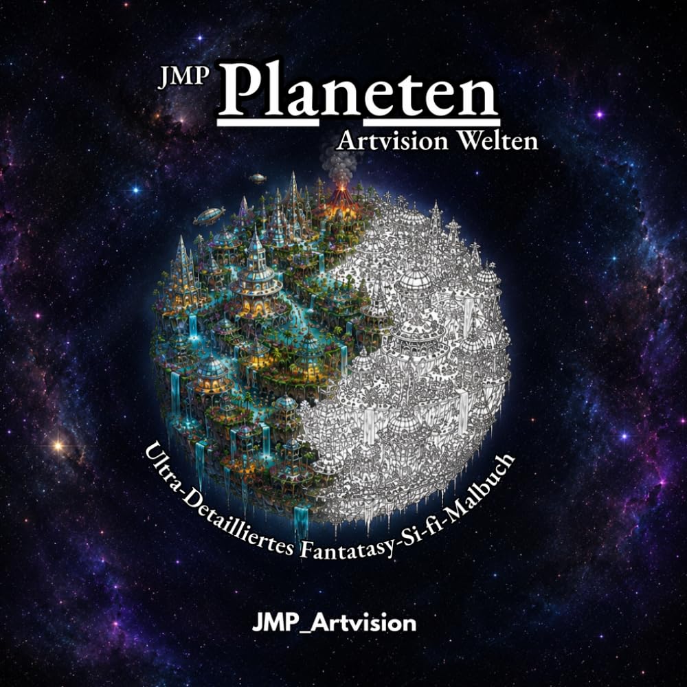 JMP Planeten Artvision Welten: Ultra-detailliertes Sci-Fi-Fantasy-Malbuch