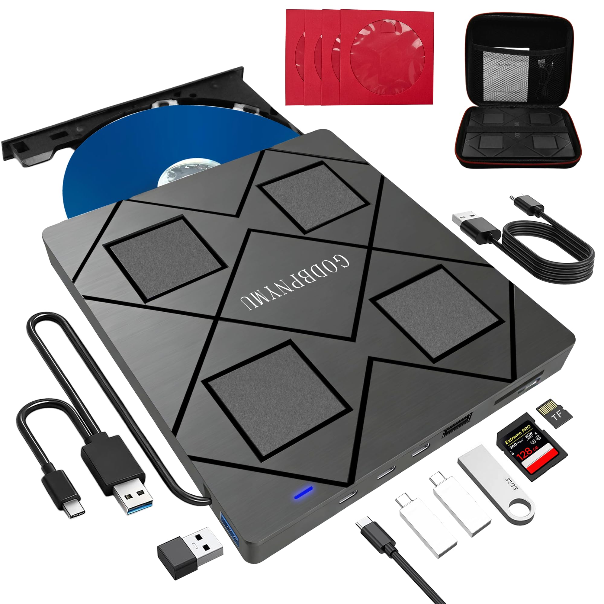 External blu ray Drive,8-in-1External blueray/DVD Drive for pc