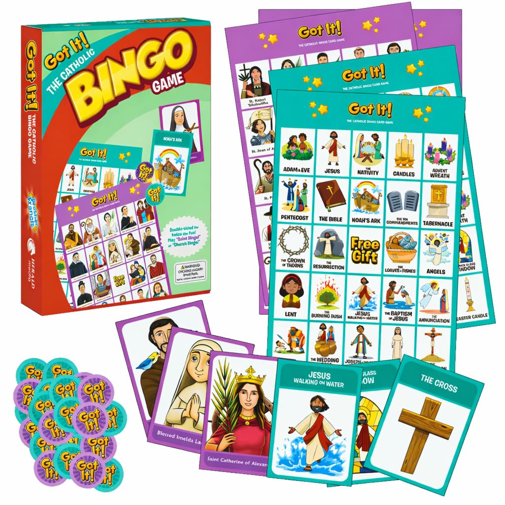 Got It! Premium Catholic Bingo Game – 2-in-1 Saints & Church Bingo Game