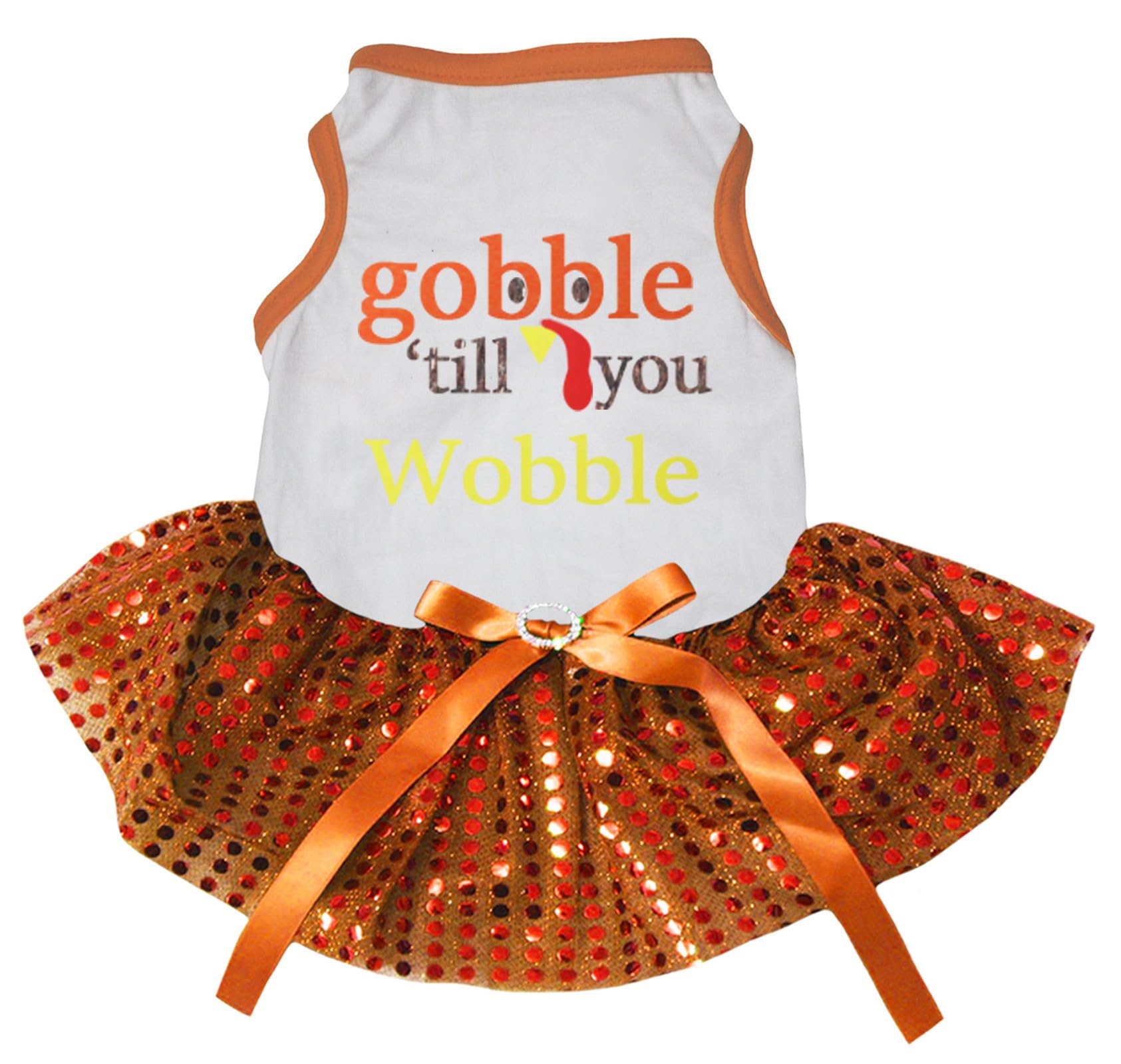 Robe pour chiot grand confort XXL vêtement de fête blanc et orange pour l'automne