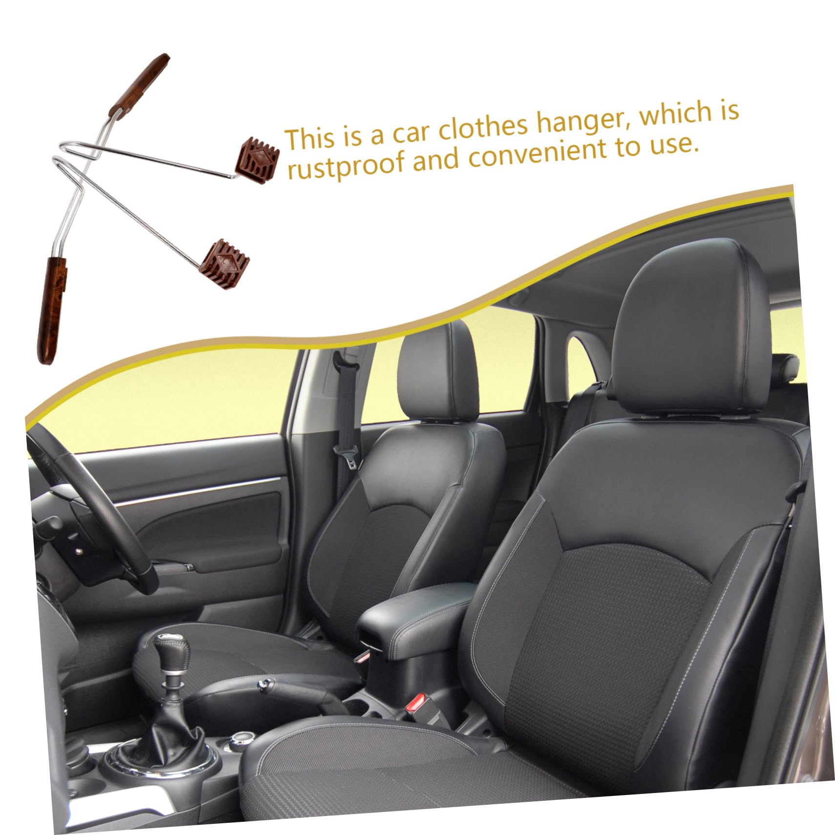 Zerodeko Appendiabiti per Auto in Acciaio Inossidabile Estensibile Porta Vestiti per Veicoli Abs Resistente al Ruggine Colore Casuale