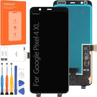 OLED Screen for Google Pixel 4 XL Screen Replacement for Pixel 4XL LCD Screen G020P,G020 Touch Display Digitizer Assembly Repair PartsBlack with Figerprint Function