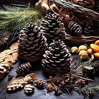 Vista 3 de 12 piñas de 3 a 4.5 pulgadas de alto, paquete a granel en una caja protectora, totalmente naturales, sin insectos, adornos de piñas grandes