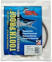 Vista 82 de AFW Alambre Líder Duro de Una Hebra de Acero Inoxidable a Prueba de Dientes - Brillante y Camuflaje para Tiburón, Barracuda, Caballa Real, Wahoo