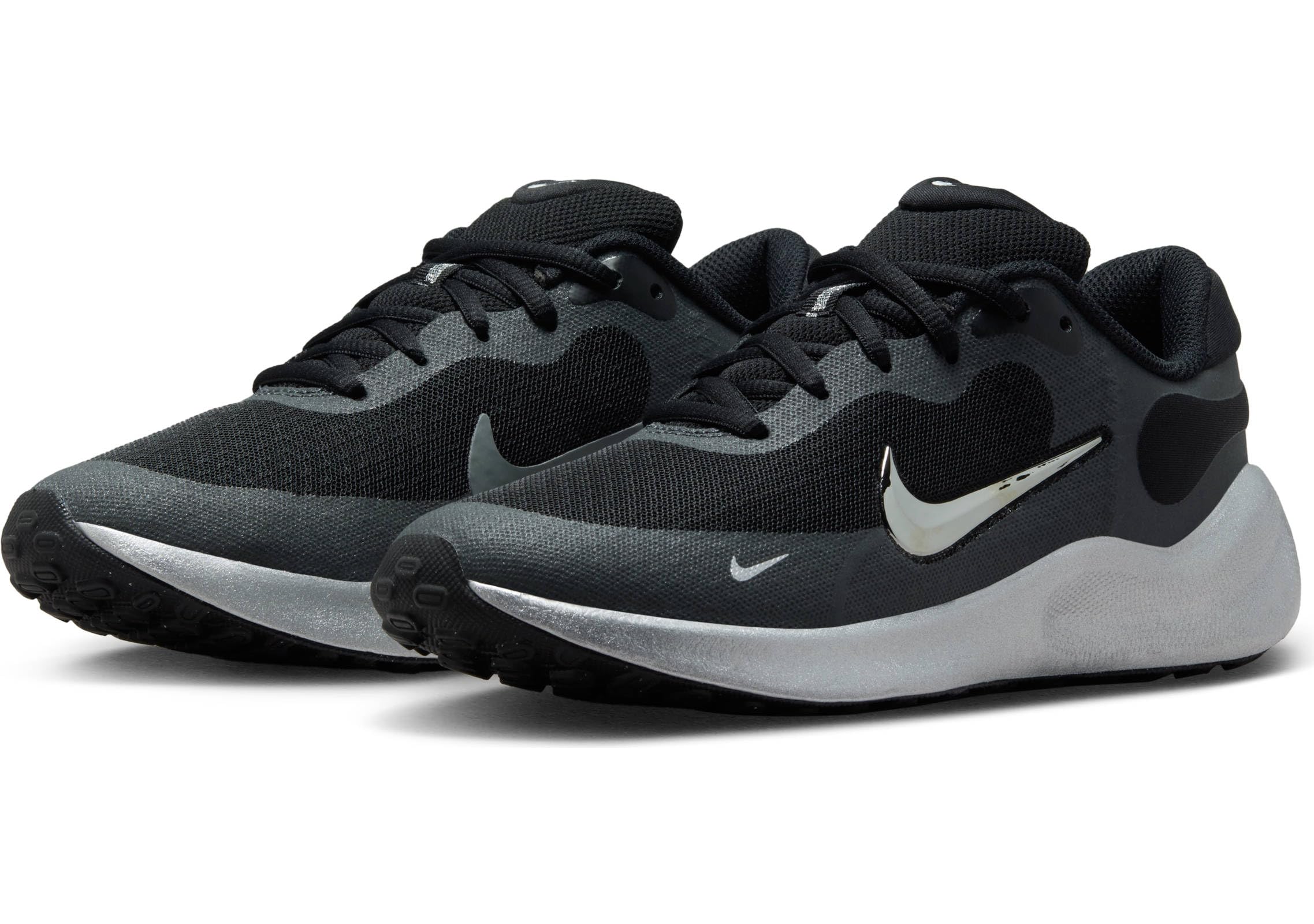 Nike Revolution 7 Se GS Zapatillas Carrera Montaña Black Metallic Silver Anthracite 37.5 EU
