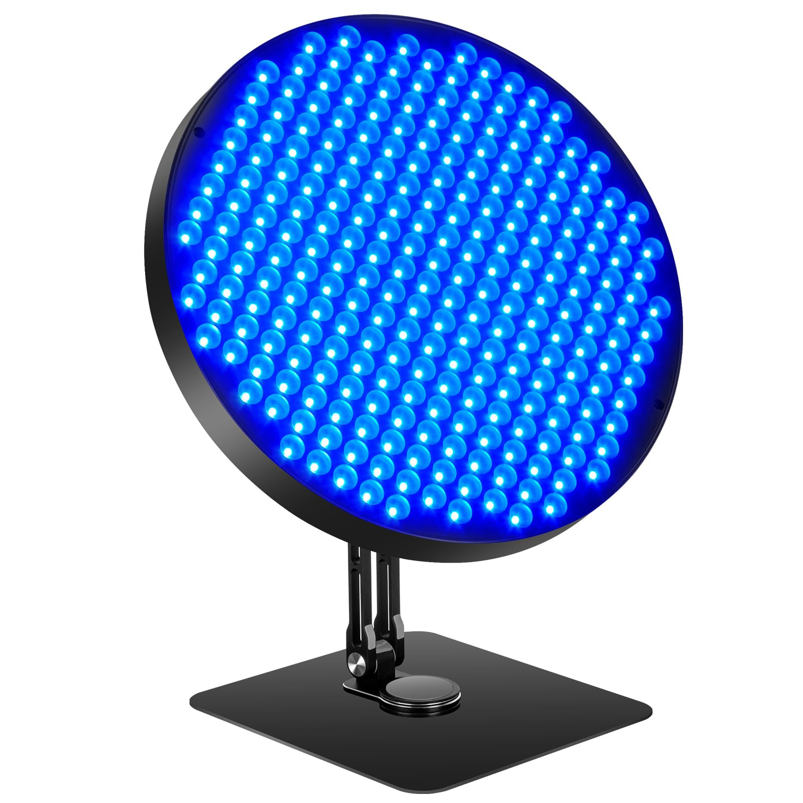Lampada abbronzante a LED da 50 W, per casa, 460 NM, luce solare con 250 LED, regolabile a 360°, abbronzante con timer, colore: nero