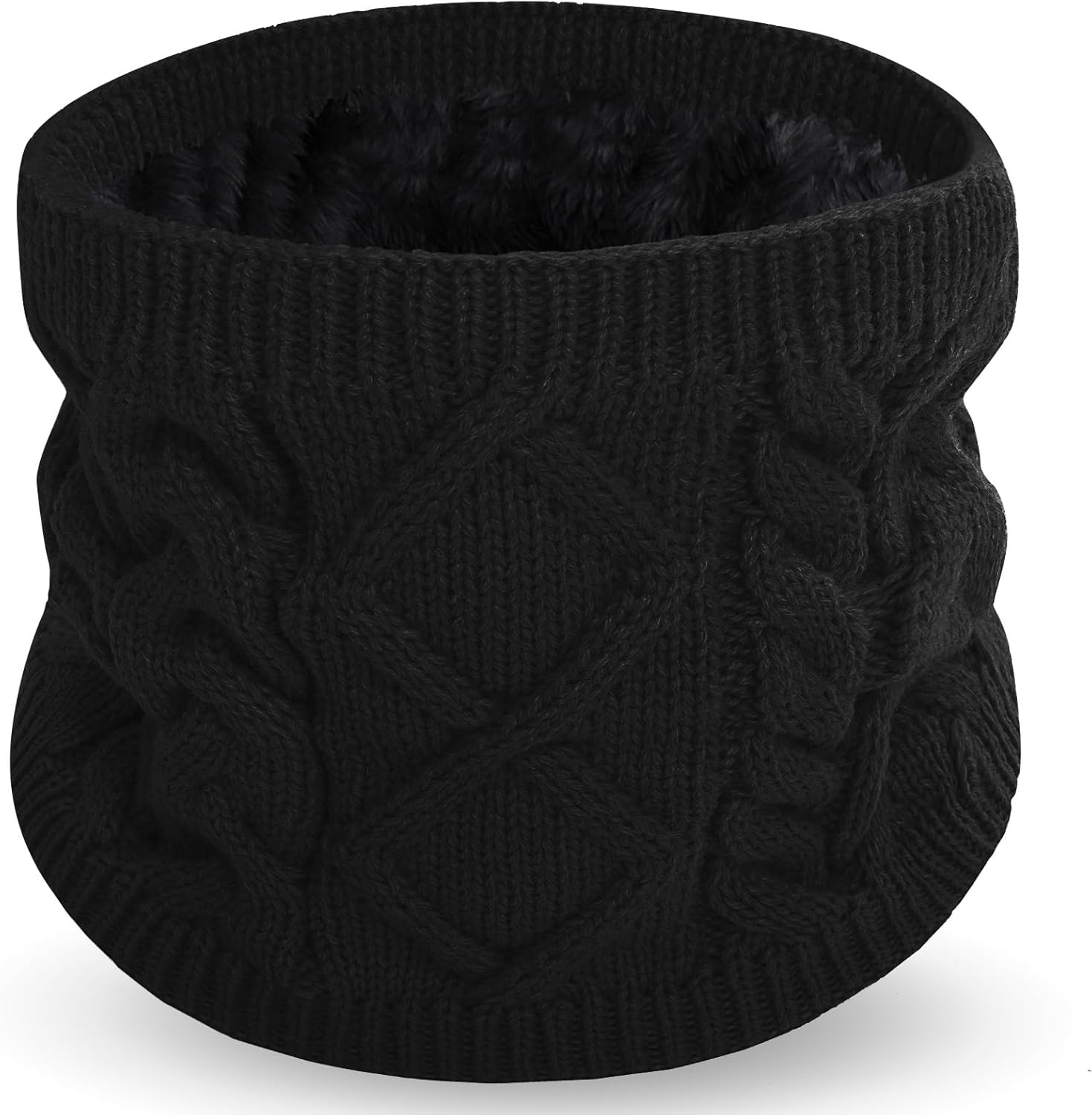 Wandx Kids Neck Warmer Winter Knitted Neck Gaiters for Boys Girls Child Warm Fleece Lined Face Cover for Cold Weather