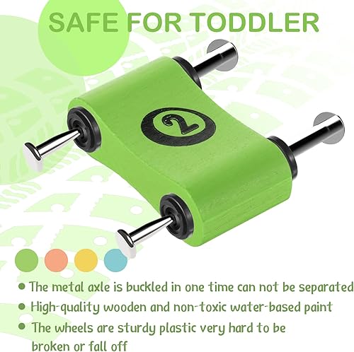 Miniatura 3 de Chivao 12 piezas de mini rampa de madera para automóvil, pista de carreras de madera, auto de juguete para niños pequeños para autos de repuesto de