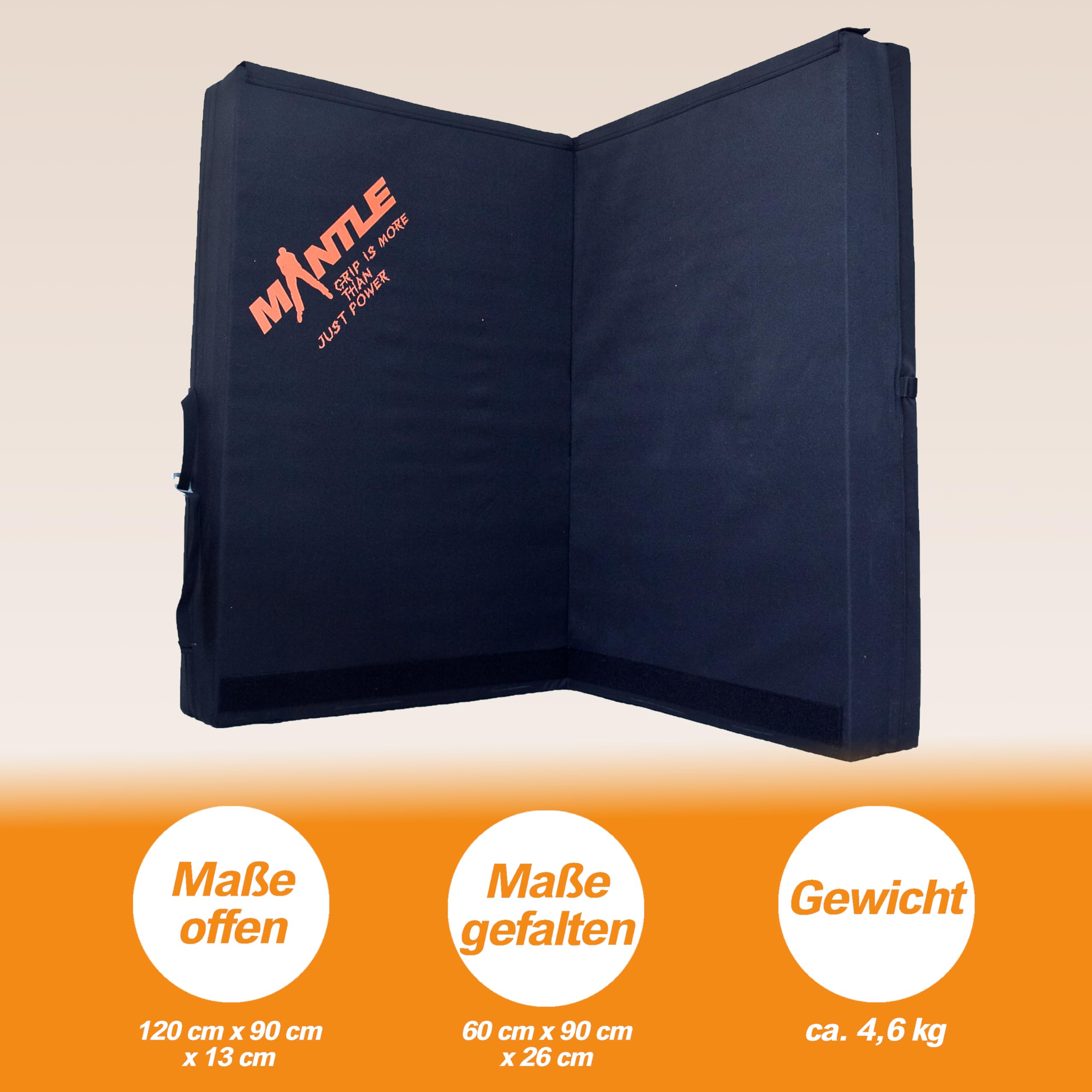 Mantle, Tappetino Protettivo Crash Pad, Nero (Schwarz), XL