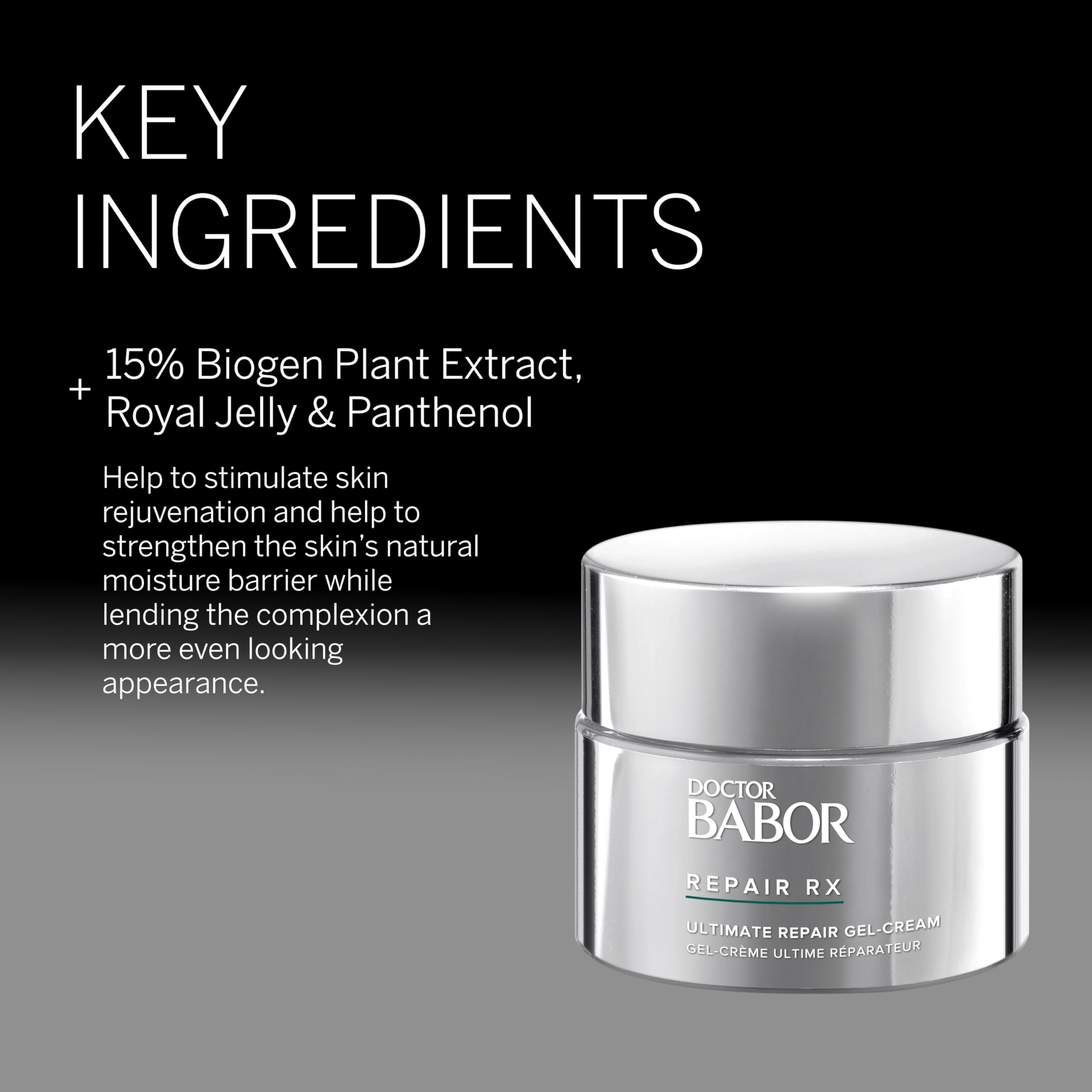 BABOR DOCTOR Repair Rx Ultimate Repair Gel-Cream, Lightweight Fast Acting Daily Moisturizer, Strengthen Skin & Improve Tone, Safe for Sensitive Skin, 1.7 oz