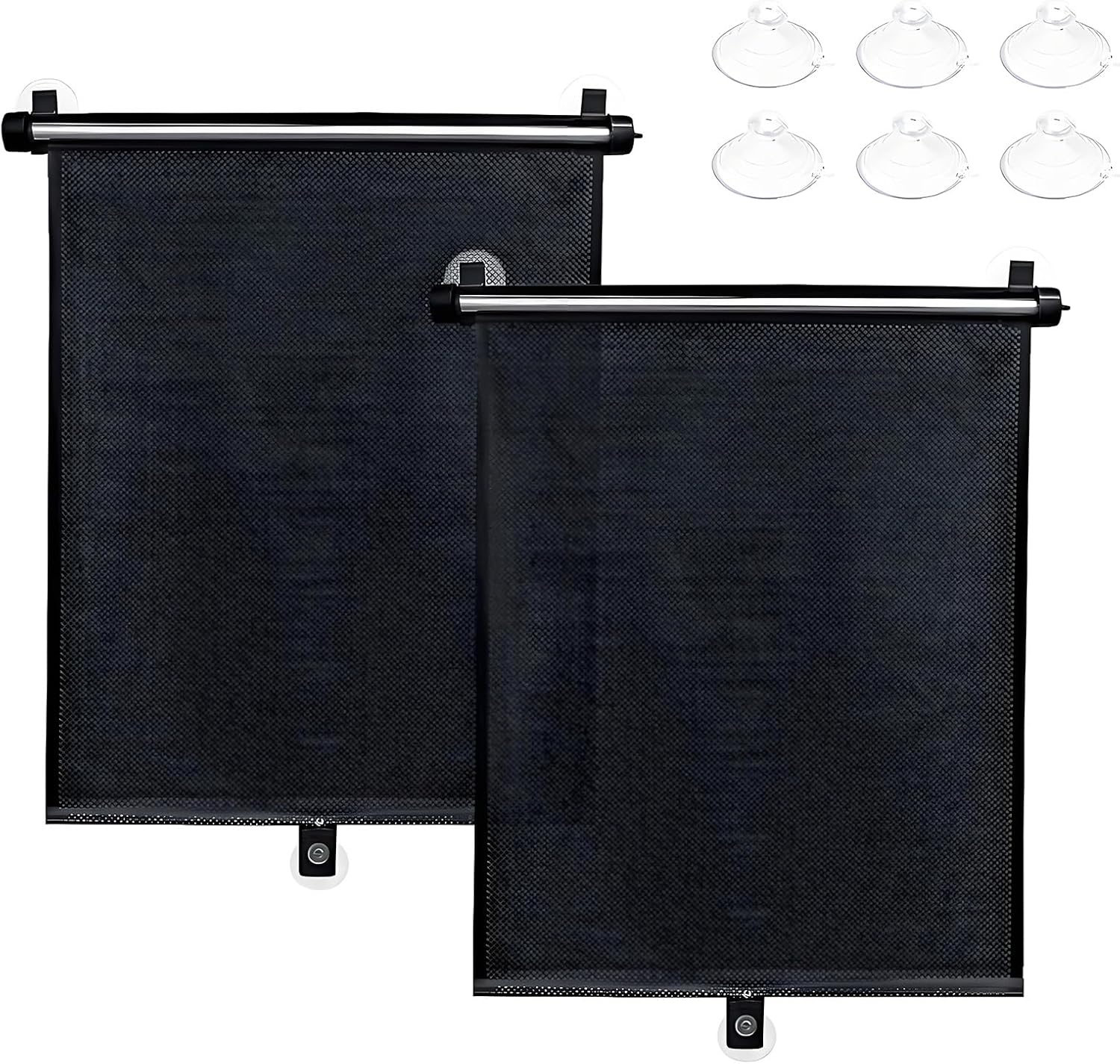 2 Pack Car Window Shade for Side Windows for Tesla Model Y Juniper 2025 2026 Sun Shade Retractable Blocks Heat and UV Protection Roller Sunshade Visor