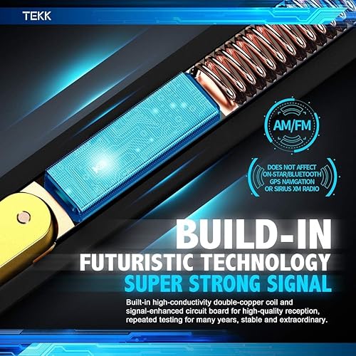 Miniatura 9 de TEKK - Antena corta para auto, diseñada para una recepción optimizada de FMAM, 4.8 pulgadas