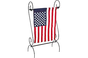 Evergreen Scroll American Garden Flag Stand | Premium Metal Iron Garden Flag...