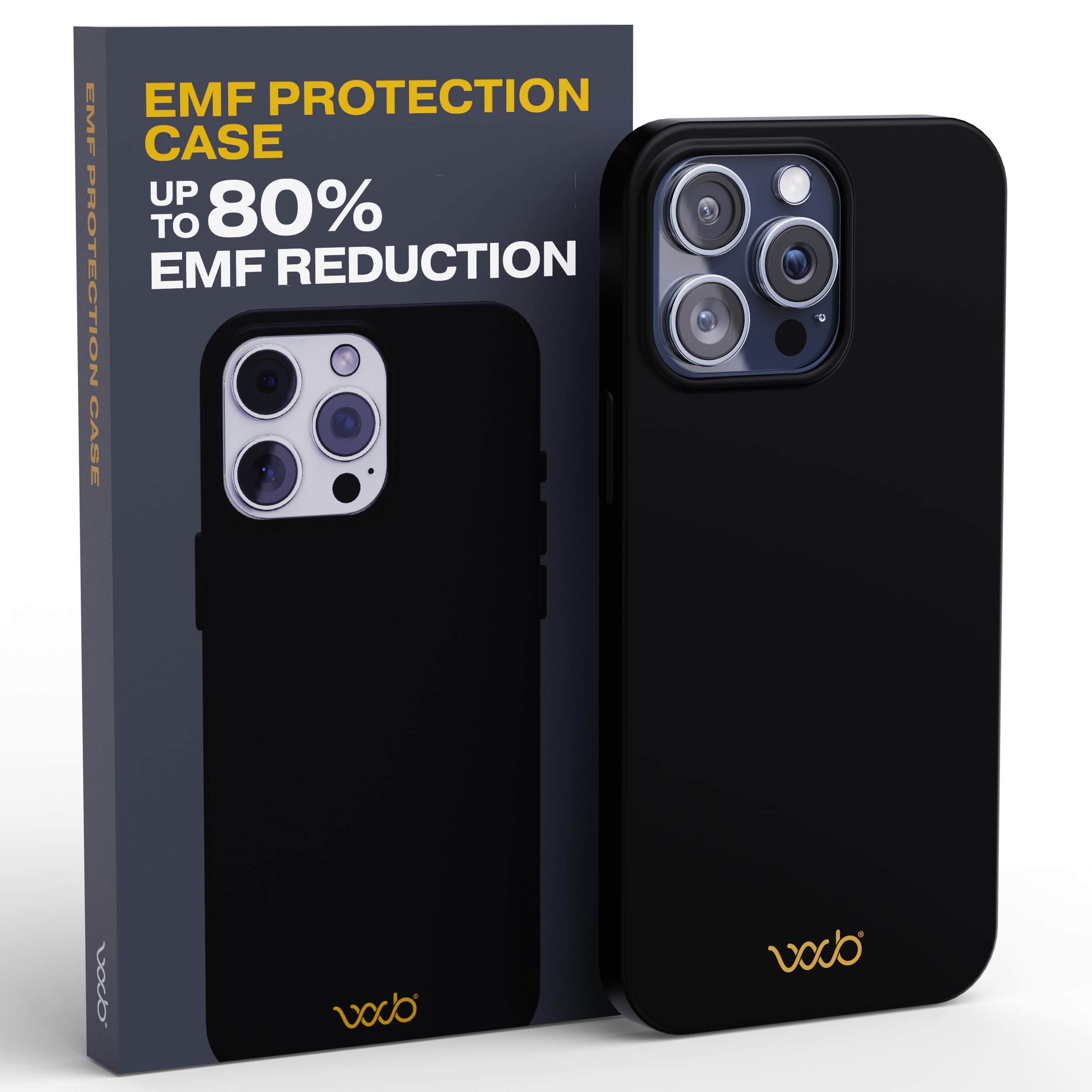 WAVEBLOCK EMF Protection Silicone iPhone Case, Radiation Blocker Cell Phone Case, 5G Shield Reduction, Lightweight, USA Patented and Tested in FCC Lab