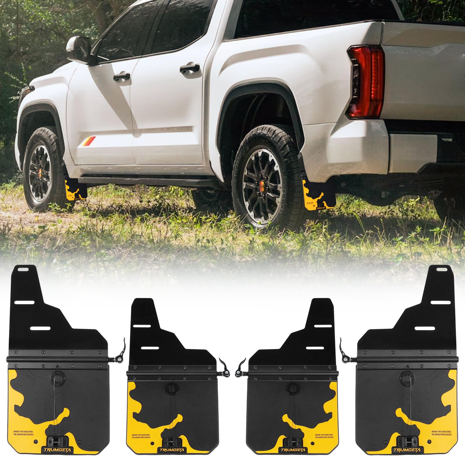 TRUMGETA 10"x19" Truck Mud Flaps Fit for Toyota Tundra 2022-2026