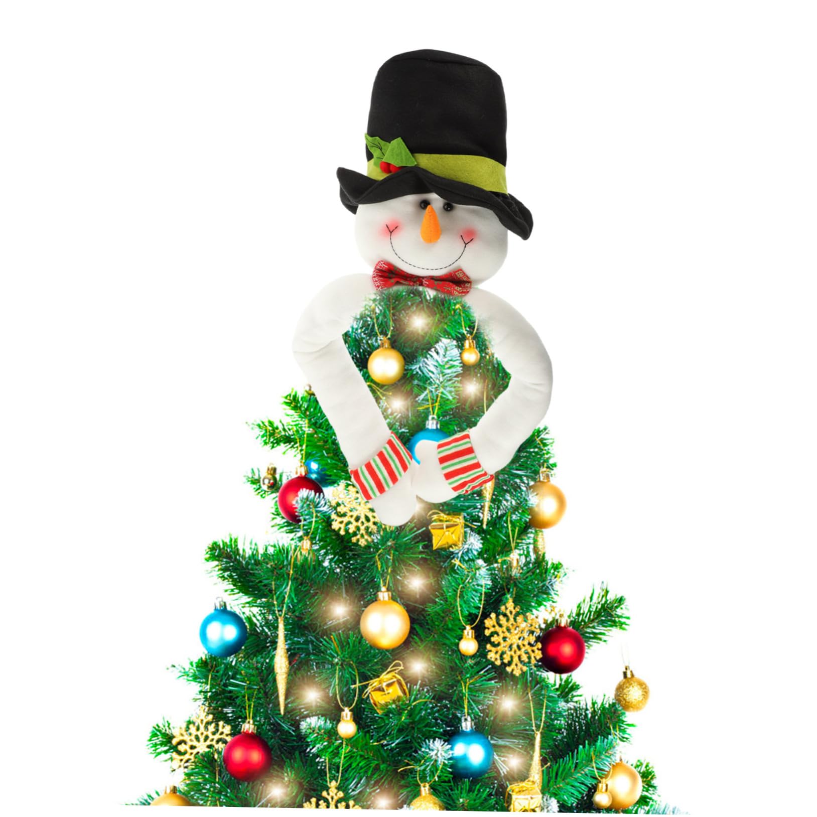 Garneck Weihnachtsbaumspitze als Cartoon-Puppe-Ornament Weihnachtsbaumschmuck und Dekoration für Weihnachtsfeiern Festlich und Elegant