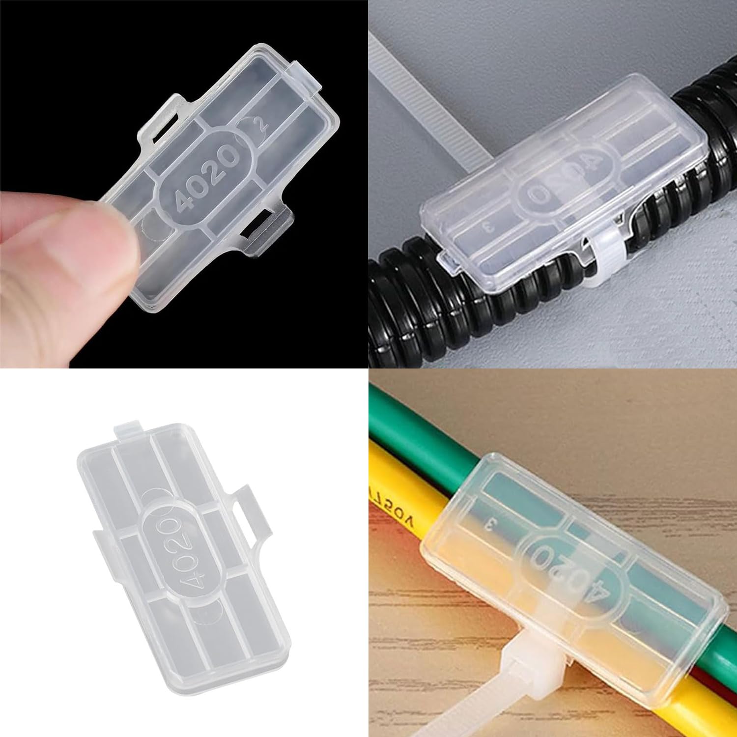 Colliers Serrage Nylon 50 Étiquettes Câbles Transparentes + 50 Colliers - 10x30mm - Nylon Résistant - Organisation Câbles étiquette Pour Fil Cable