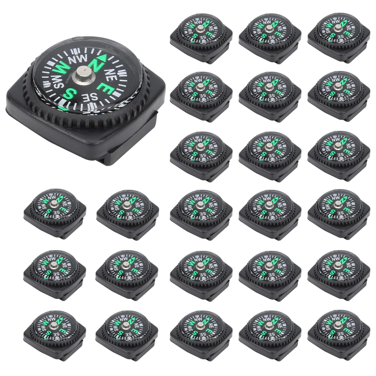 Mini boussole de bande de montre, bouton pour bracelet paracorde, boussole de poche de survie, randonnée en plein air, accessoires de camping  18