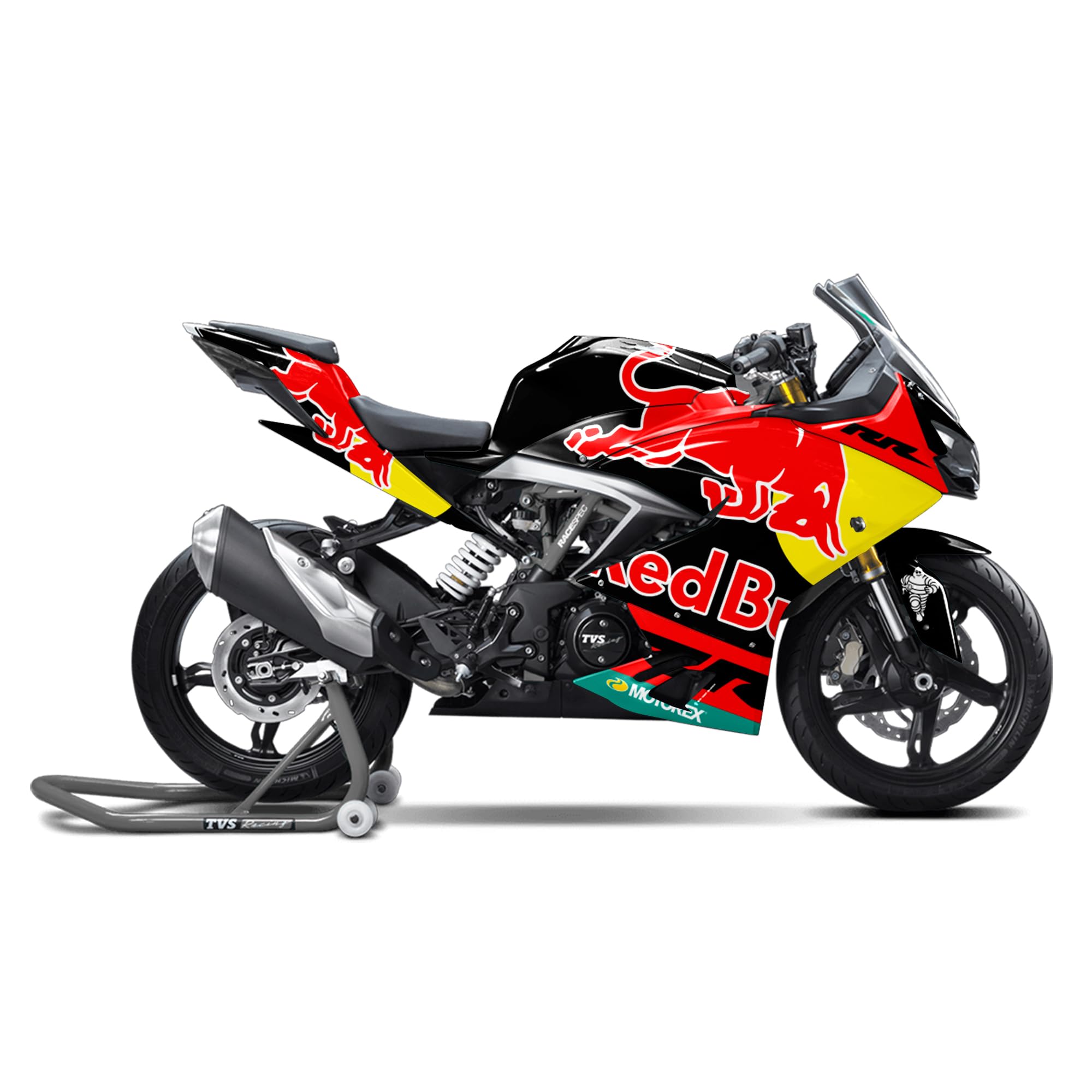 Apache RR310 Redbull Edition Graphic Sticker kit by Motocross Graphix| Printed on Premium Vinyl with Ultra Gloss Laminate, Waterproof, Precise Precut Sticker, Non-Fading, Pack of 1 for Full Bike-image-24