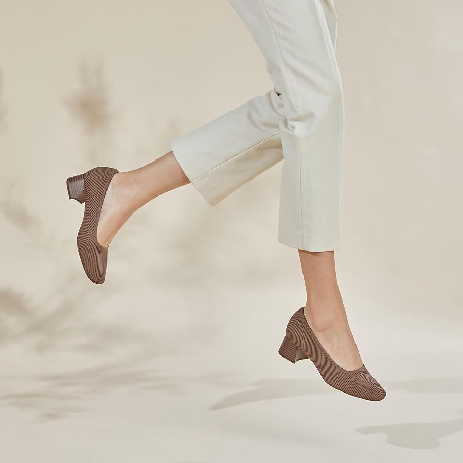 【viVAIA】[Melody Pro] スクエアトゥ チャンキーヒール Amazon.com | VIVAIA Women's Pumps Melody pro Square Toe Chunky