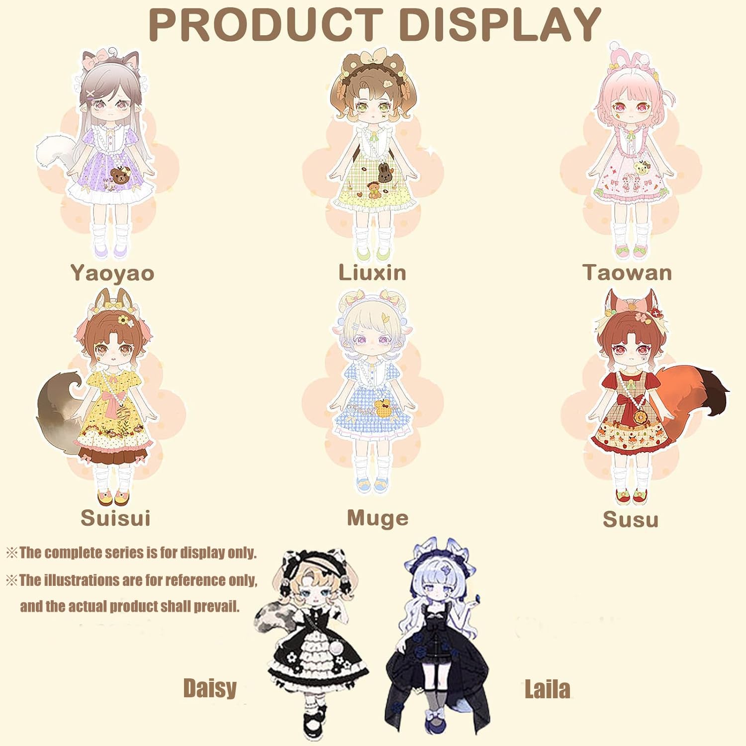 TOYVERSE COME4FREE BJD Minty seria "Czarodziejski las", Daisy Snow Leopard, edycja specjalna, 1 sztuka/19 cm, lalka BJD, ruchome lalki z ubraniami dla lalek, prezent urodzinowy, 15 lat i więcej