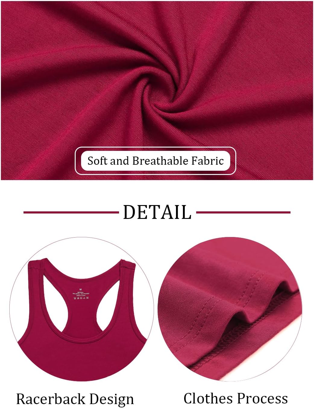 Cosy Pyro Workout Tank Tops for Women Racerback Yoga Tanks Basic Athletic Activewear-4 Packs