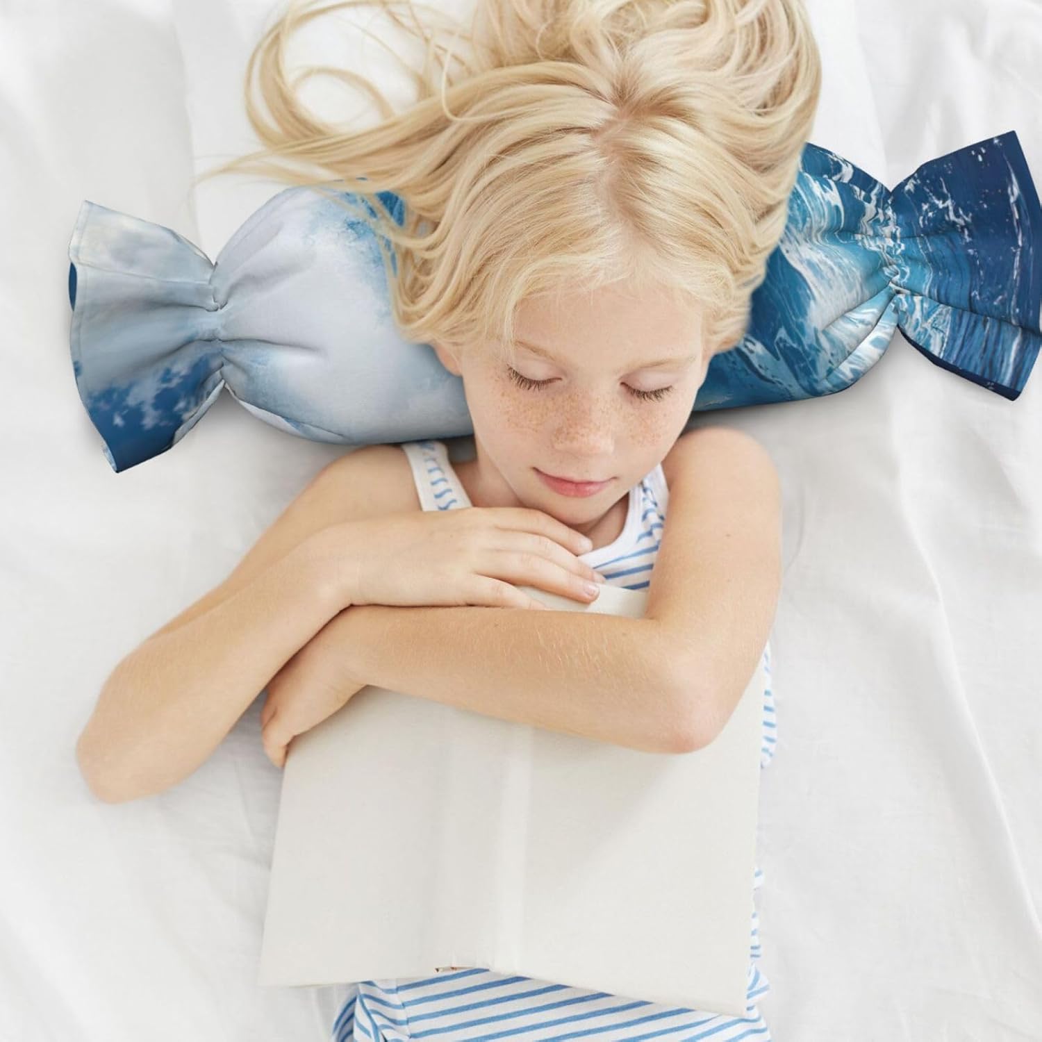 Big Ocean Wave HD Print Candy Cylindrical Comfortable Pillow Throw Pillows Home Decor Easy Maintenance