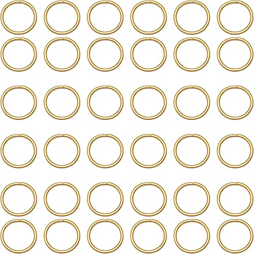 400 anillos de salto abiertos dorados de 0.394 pulgadas, utilizados para llaveros, fabricación de joyas, mantenimiento de collares y decoración de