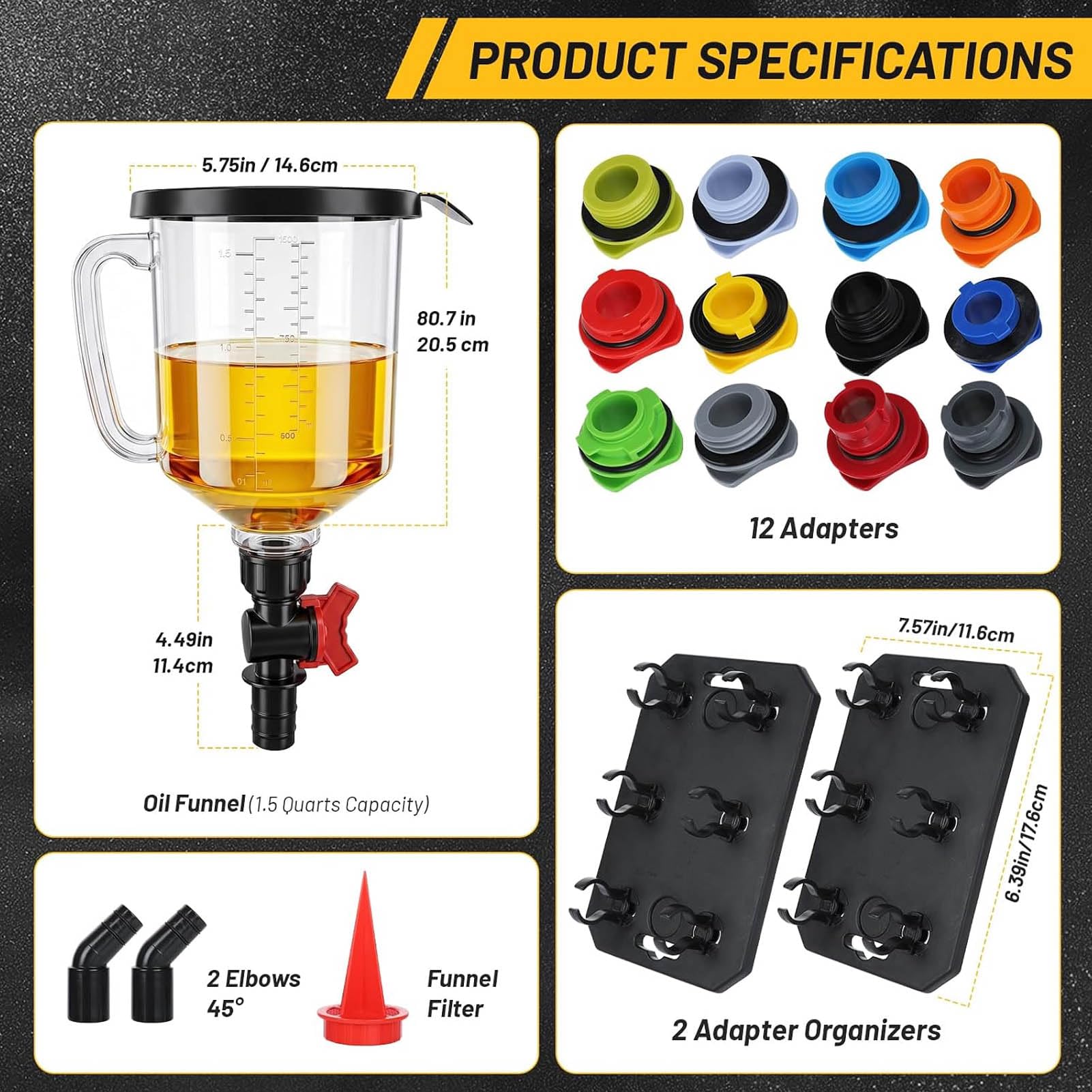Arretierbarer Motorol Trichter Set für Lkw Werkstatt,1.5l
