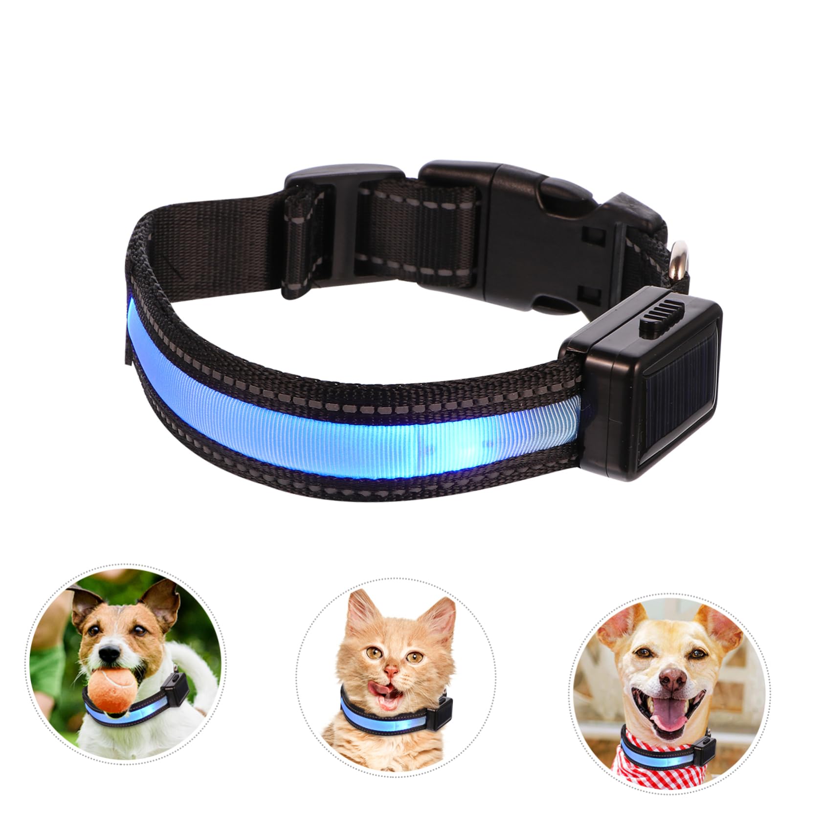 BESPORTBLE 3ensembles Collier LED Pet Dog USB Rechargeable Collier Lumineux Et Clignotant pour Chiens Sécurisé Et Visible pour Et Camping