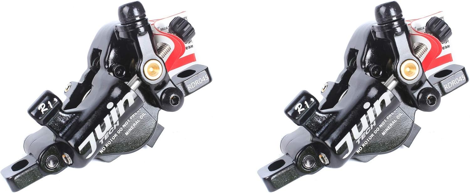 Juin Tech R1 Hybrid Hydraulic Disc Brake Caliper Set - Post Mount - Lightweight for Road, Gravel & CX