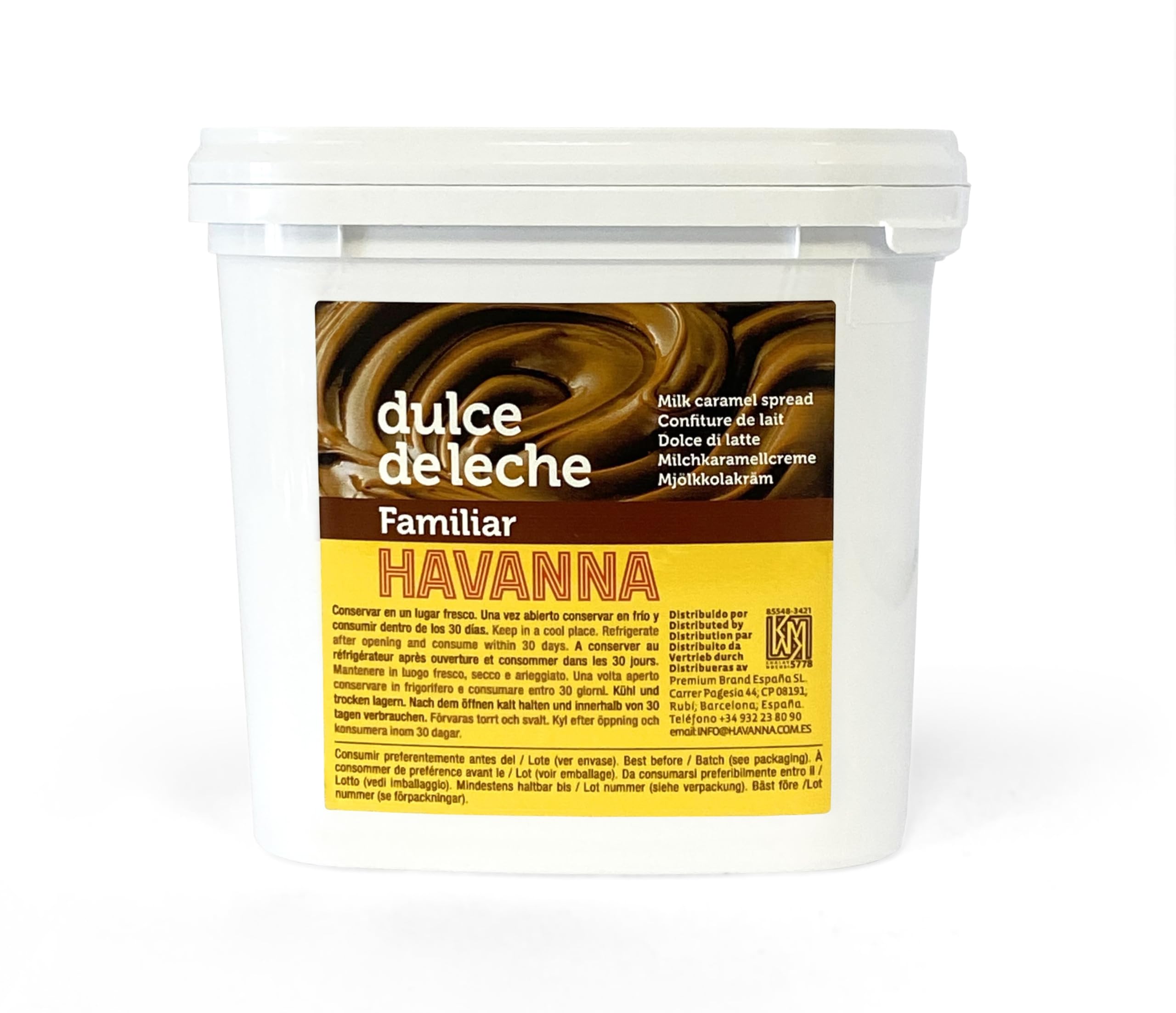 Havanna Dulce de Leche Familiar | Bez Glutenu | Bez Sztucznych Barwników i Aromatów | Produkt Gourmet | Wiaderko 1 kg