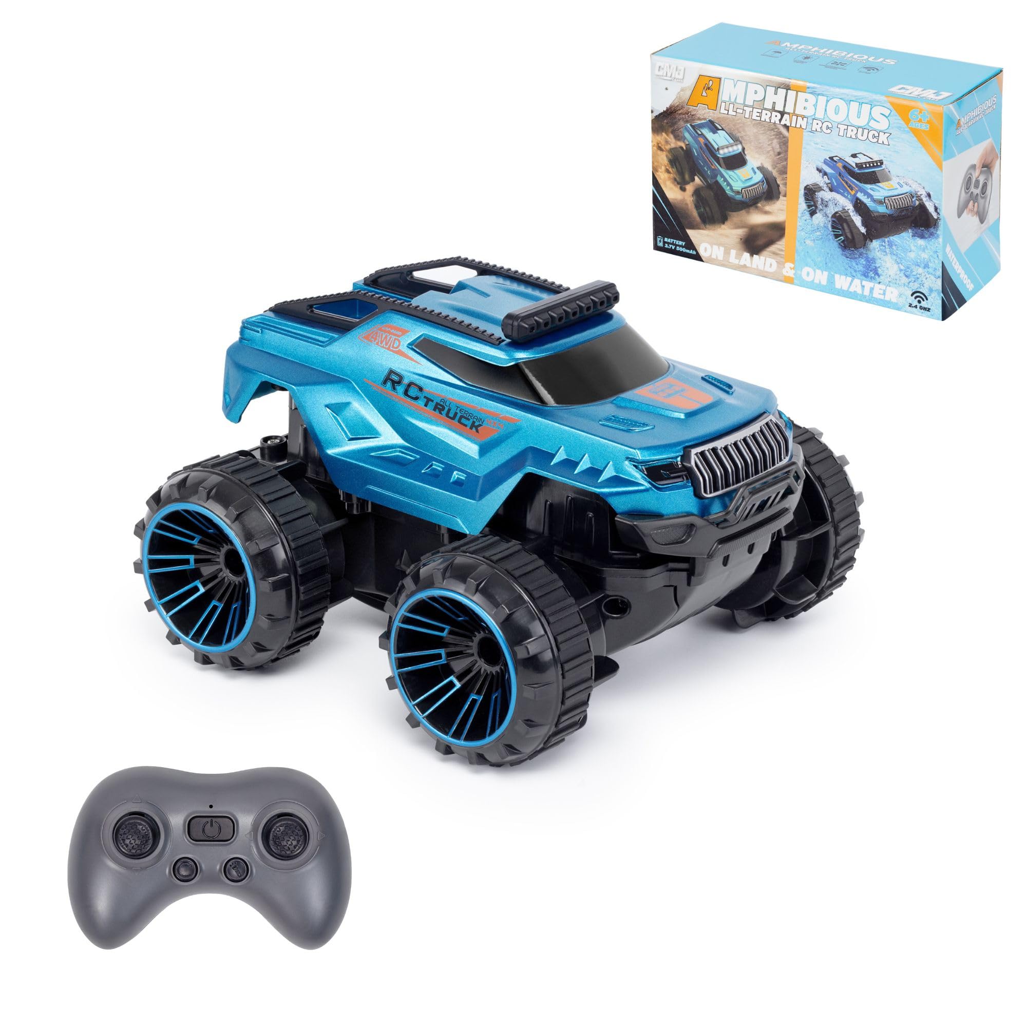 Amphibious RC Truck: 2.4GHz Waterproof All-Terrain Remote Control Car Buggy