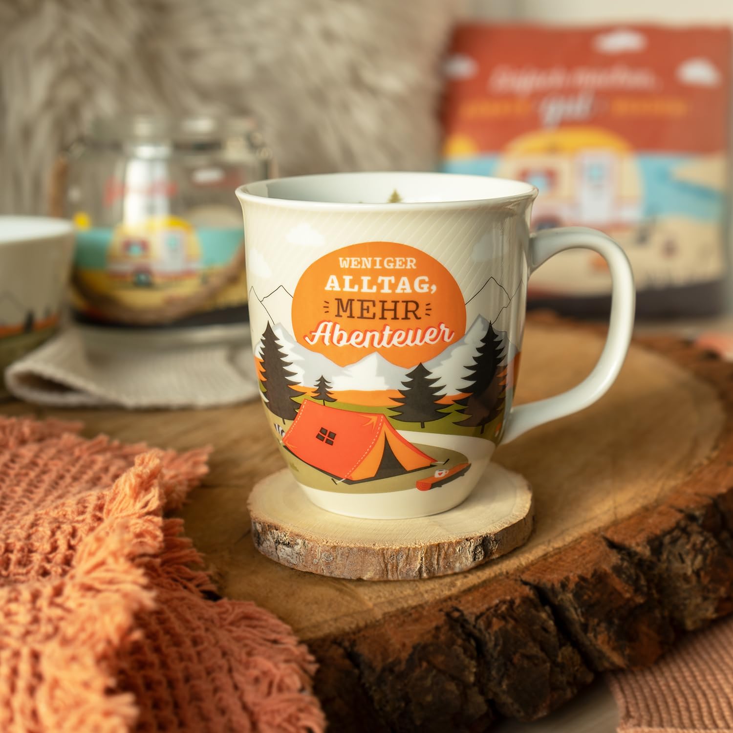 GRUSS & CO 48934 Tasse Avec Motif Beau | Tasse Préférée Dans Une Boîte Cadeau, En Porcelaine, 38 Cl, Tasse Avec Inscription En Allemand | Cadeau