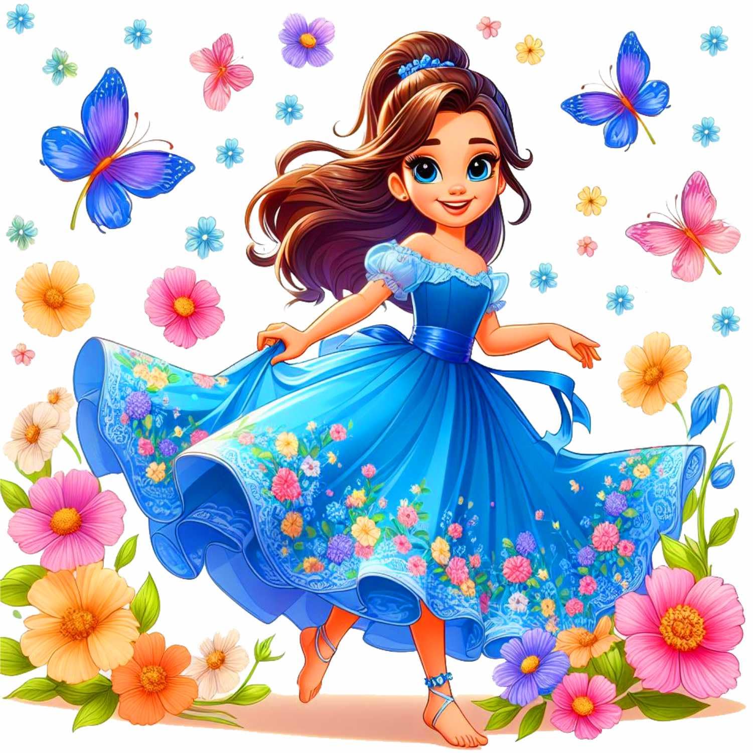 Princess Fairy Wall Sticker for Kids Room Theme Decor 60x50 cm Cute Cartoon Vinyl Wall Decal Self Adhesive Art for Girls Nursery Bedroom Easy Peel Stick Pack of 1-image-28