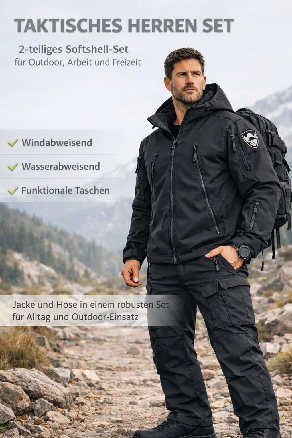 Militärische Taktische Herren-Kampfuniform wasserdichte Armee-Kampfanzug-Sets Camouflage Softshell-Jacken-Hosen Jagdkleidung